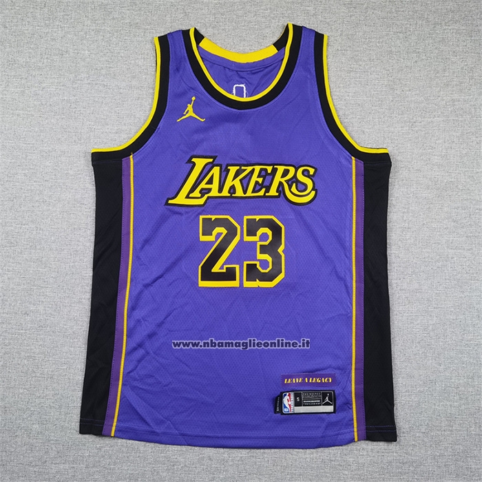 Maglia Bambino Los Angeles Lakers Lebron James No 23 Statement 2024-25 Viola